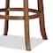 Baxton Studio Adams Modern Transitional Distressed Grey Fabric and Walnut Brown Finished Wood 2-PC Bar Stool Set 186-11793-Zoro - alternate 3